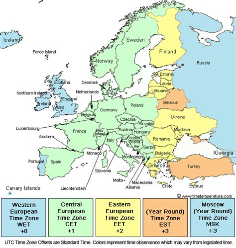 central european time eastern standard time